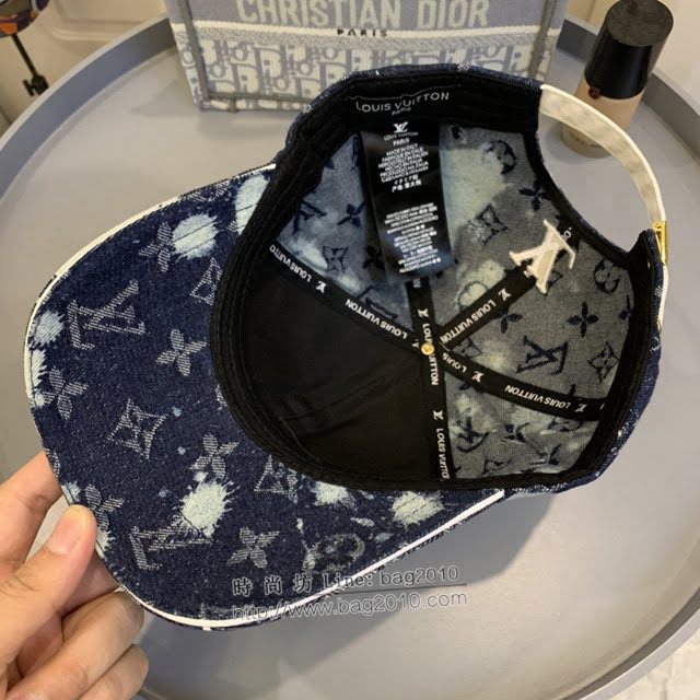 LV新品男士帽子 路易威登刺繡水洗牛仔棒球帽鴨舌帽  mm1626
